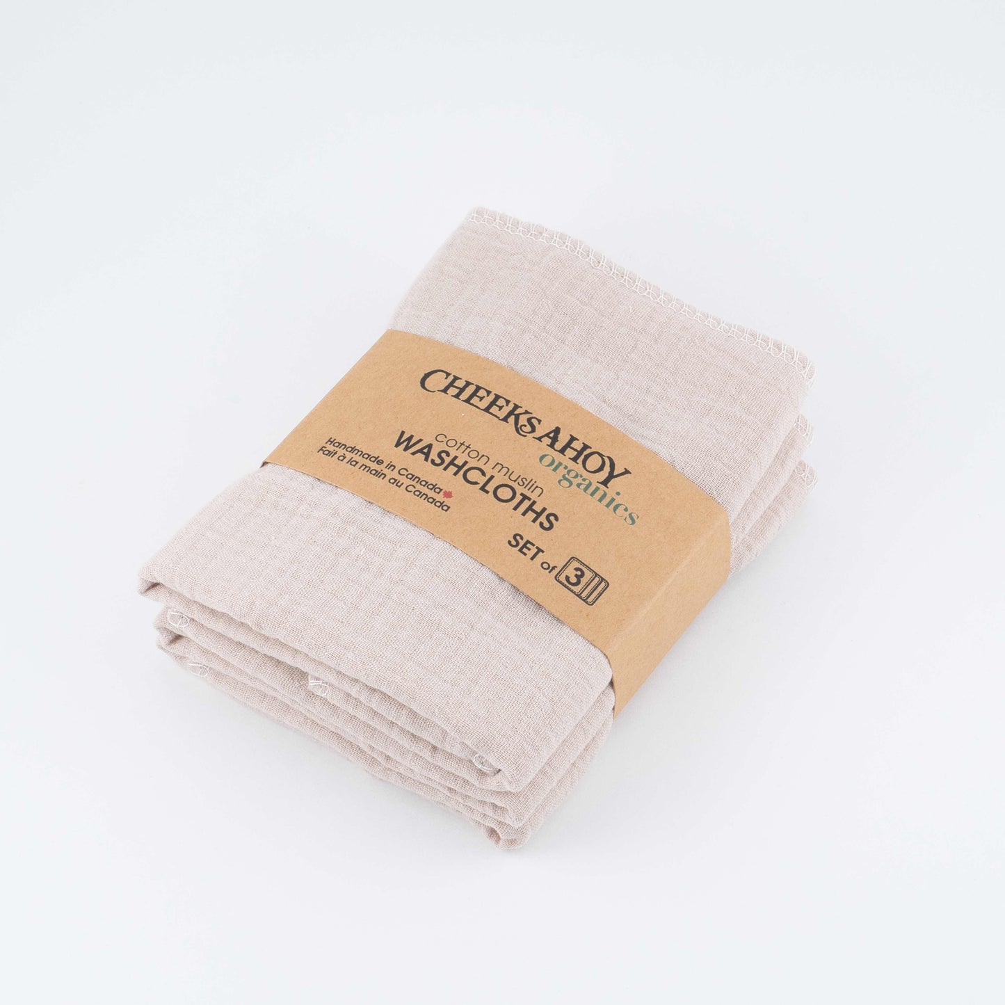 Cheeks Ahoy Organic Cotton Muslin Washcloths - Variations