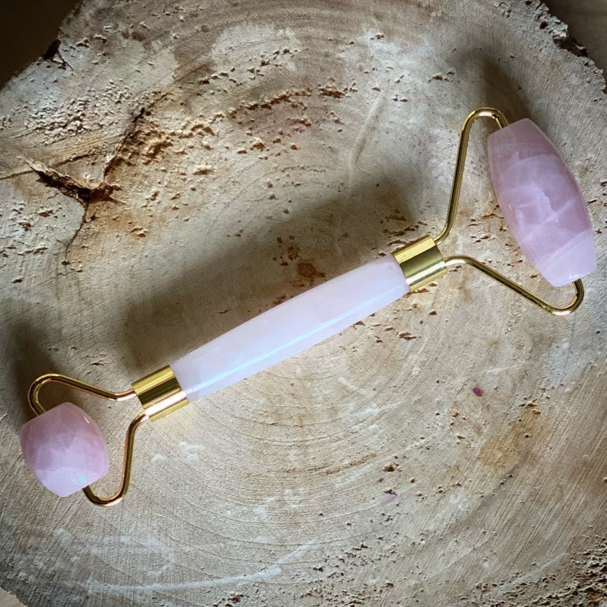 Rose Quartz Crystal Facial Roller