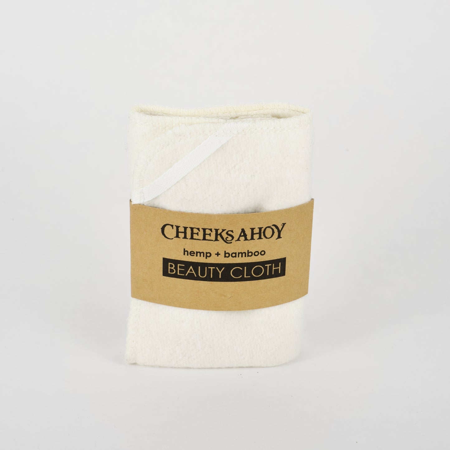 White Hemp+Bamboo Beauty Cloth Wipes, facial cloth, wash cloth, makeup wipe, oil cleansing, hankie - 11"x10"