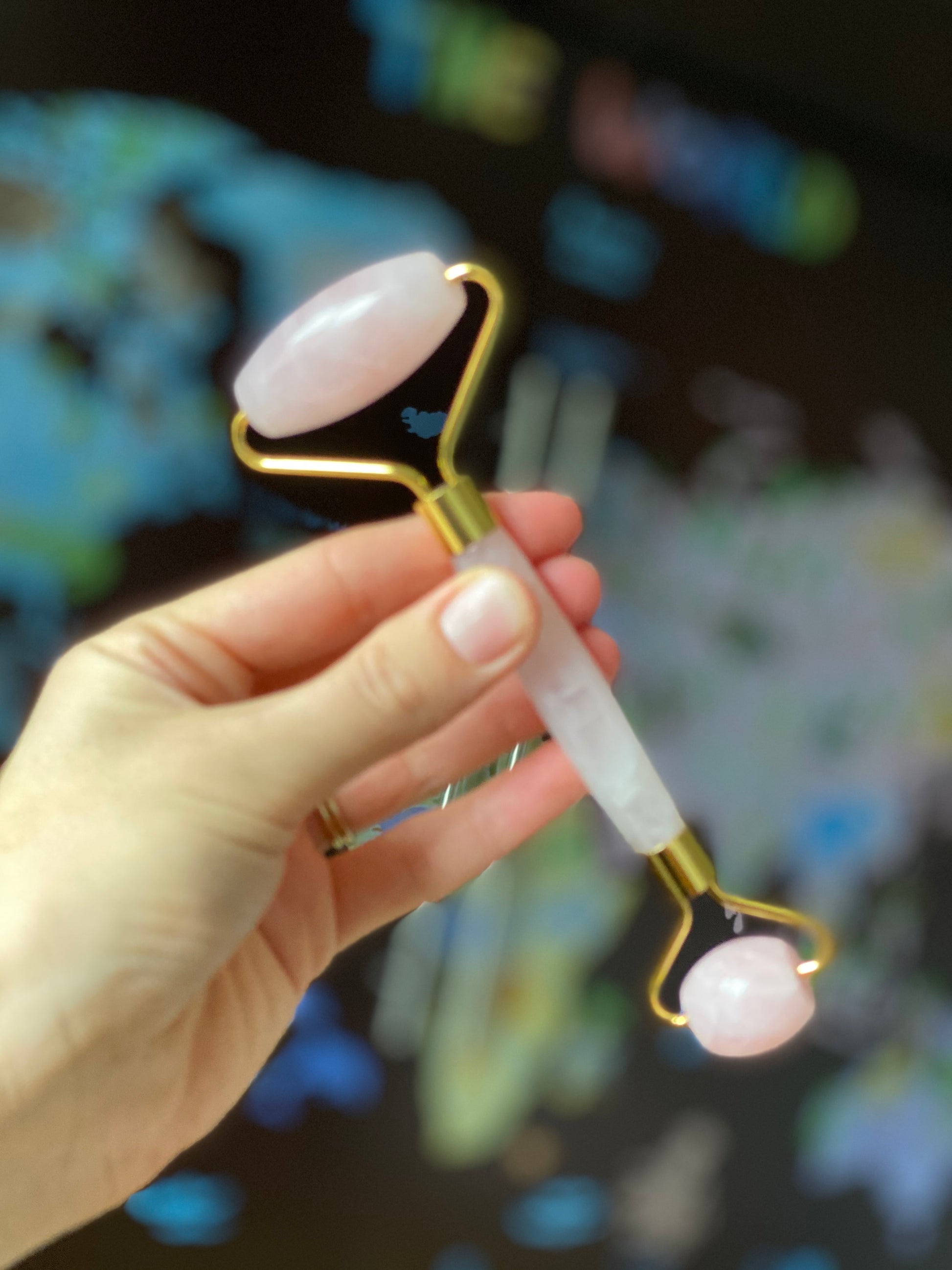 Rose Quartz Crystal Facial Roller