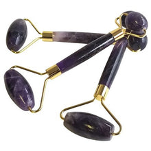 Load image into Gallery viewer, Urban Country Organics - Amethyst Crystal Roller and Gua Sha Set
