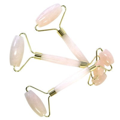 Rose Quartz Crystal Roller and Gua Sha Set